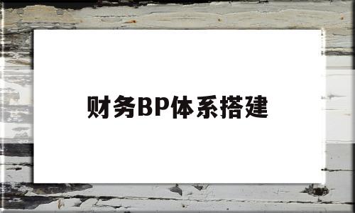 财务BP体系搭建(财务bp体系搭建方案)