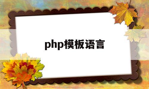 php模板语言(php模板怎么用)
