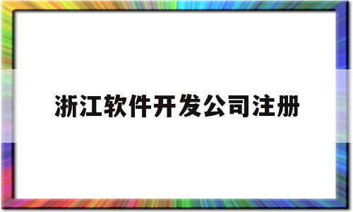 浙江软件开发公司注册(浙江省软件公司)